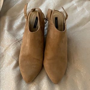 brown heeled booties